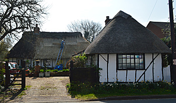 100 High Street being rethatched April 2015
